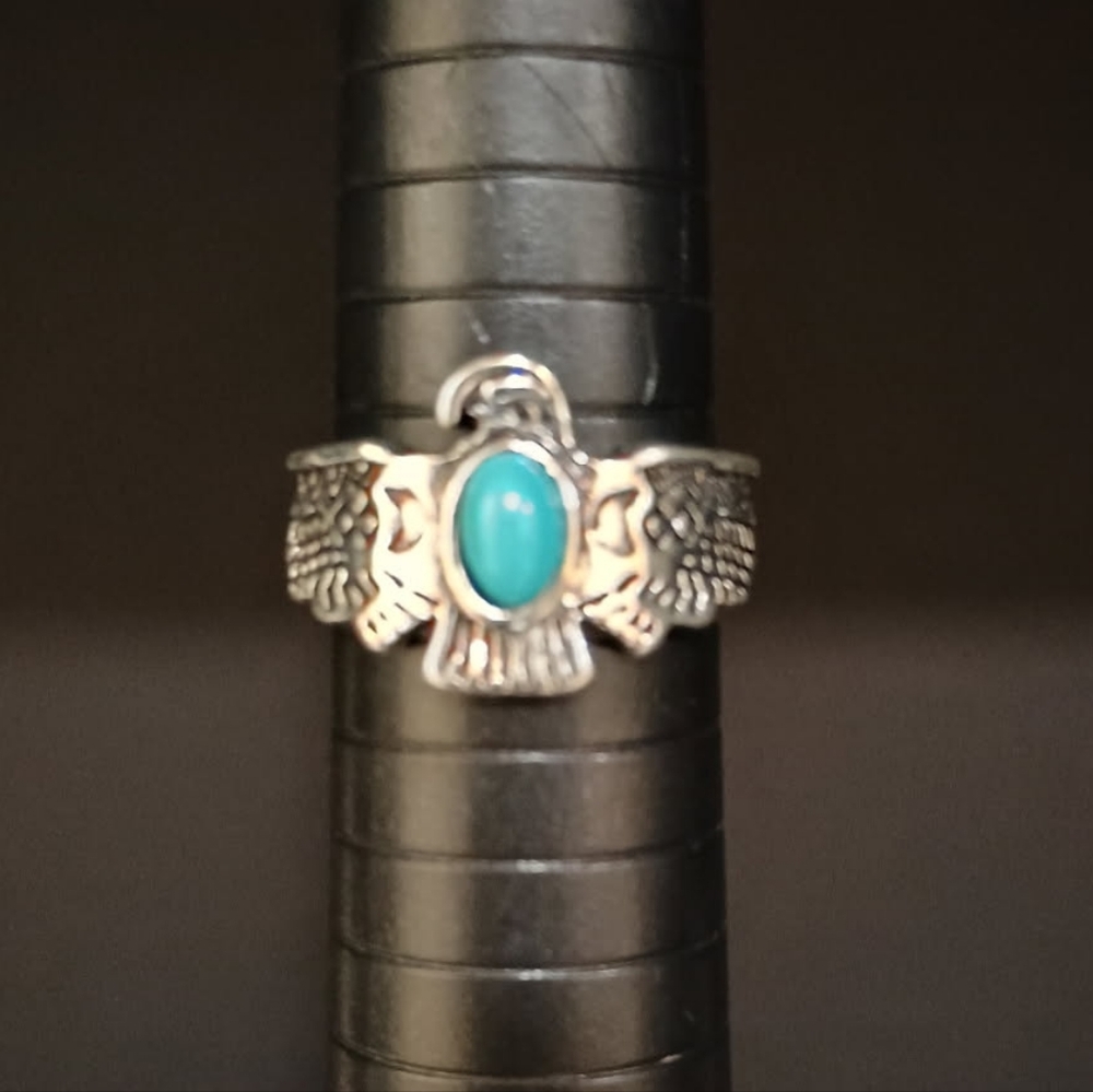 Turquoise Inspired Eagle Ring Boho